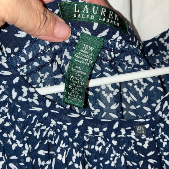 Ralph Lauren Dark Blue Floral Tiered Maxi Dress - Picture 3 of 3